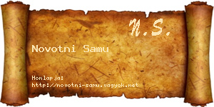 Novotni Samu névjegykártya